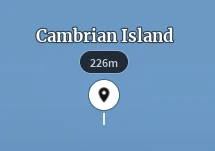 Cambrian Island waypoint captured during travel.